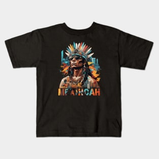 Urban Nahuatl Essence - Mēxihcah Pride High Contrast Streetwear Kids T-Shirt
